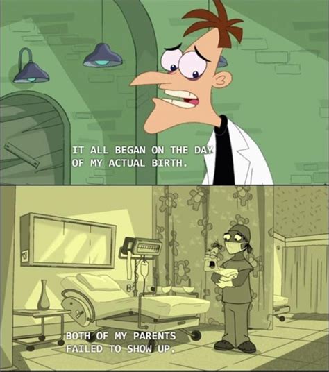 dr doofenshmirtz birth|doofenshmirtz birth meme.